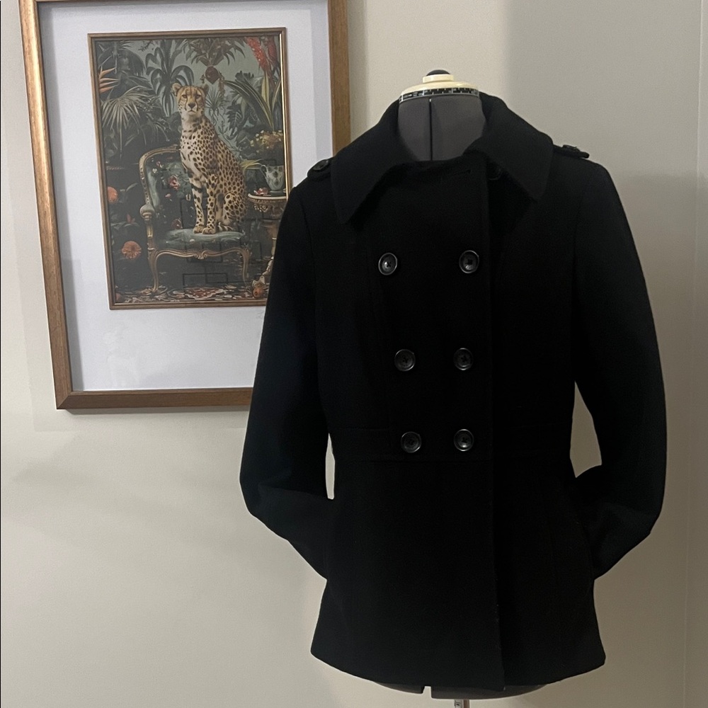 MICHAEL Michael Kors Black Pea Coat - Picture 2 of 7